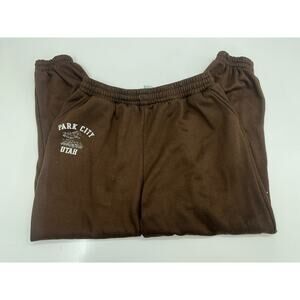 LA Grown Womens Sweatpants Size XL Brown Park City Utah Elastic